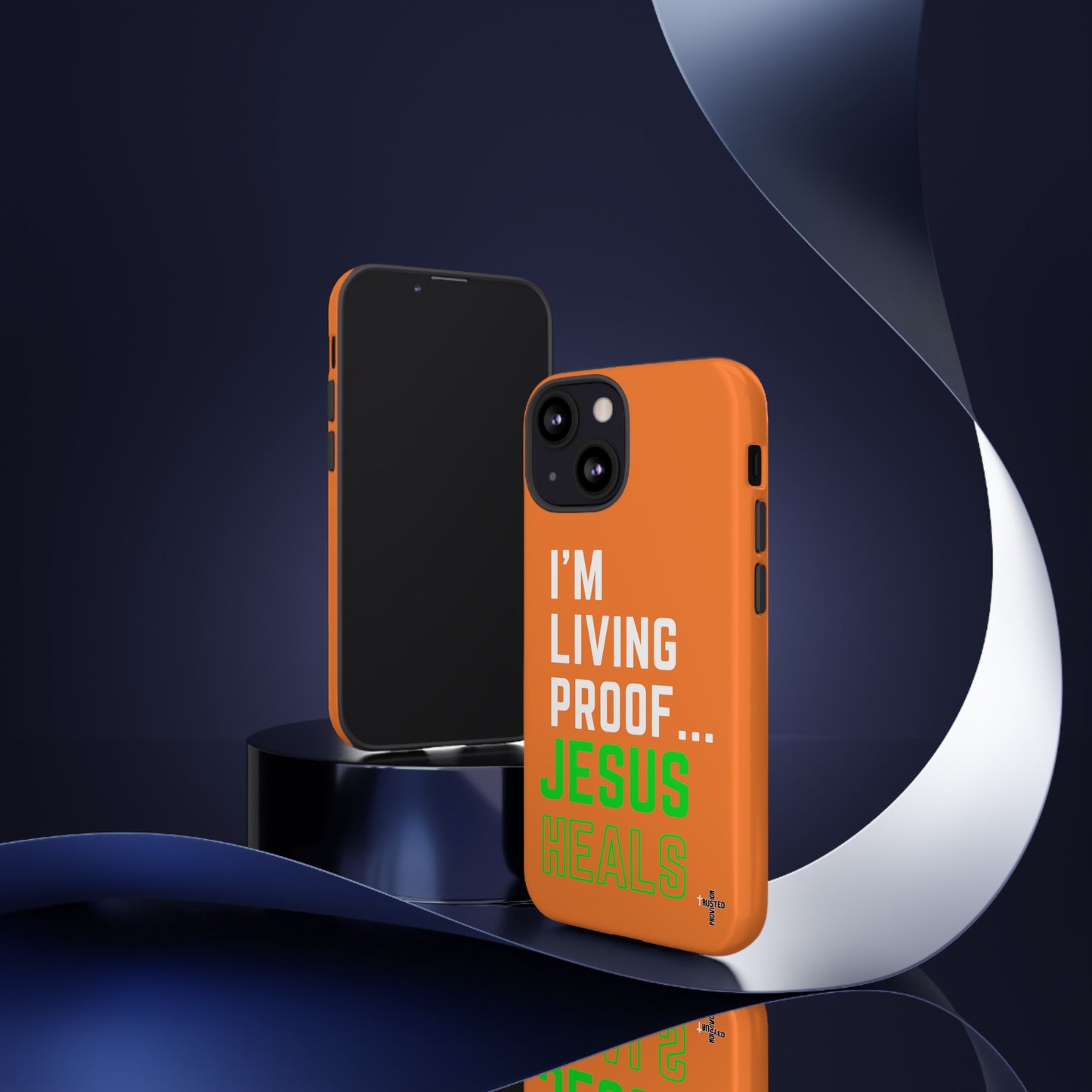 I'm living proof...Jesus Heals- Tough Case (orange)