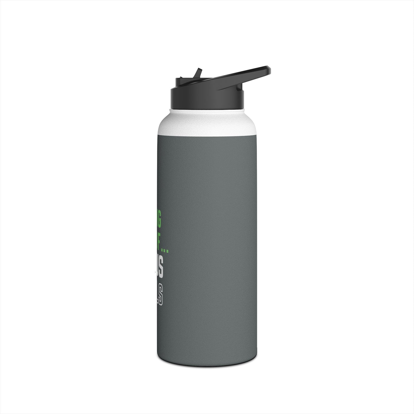 I'm living proof...Jesus Heals- 32 oz Stainless Steel Bottle (dark grey)