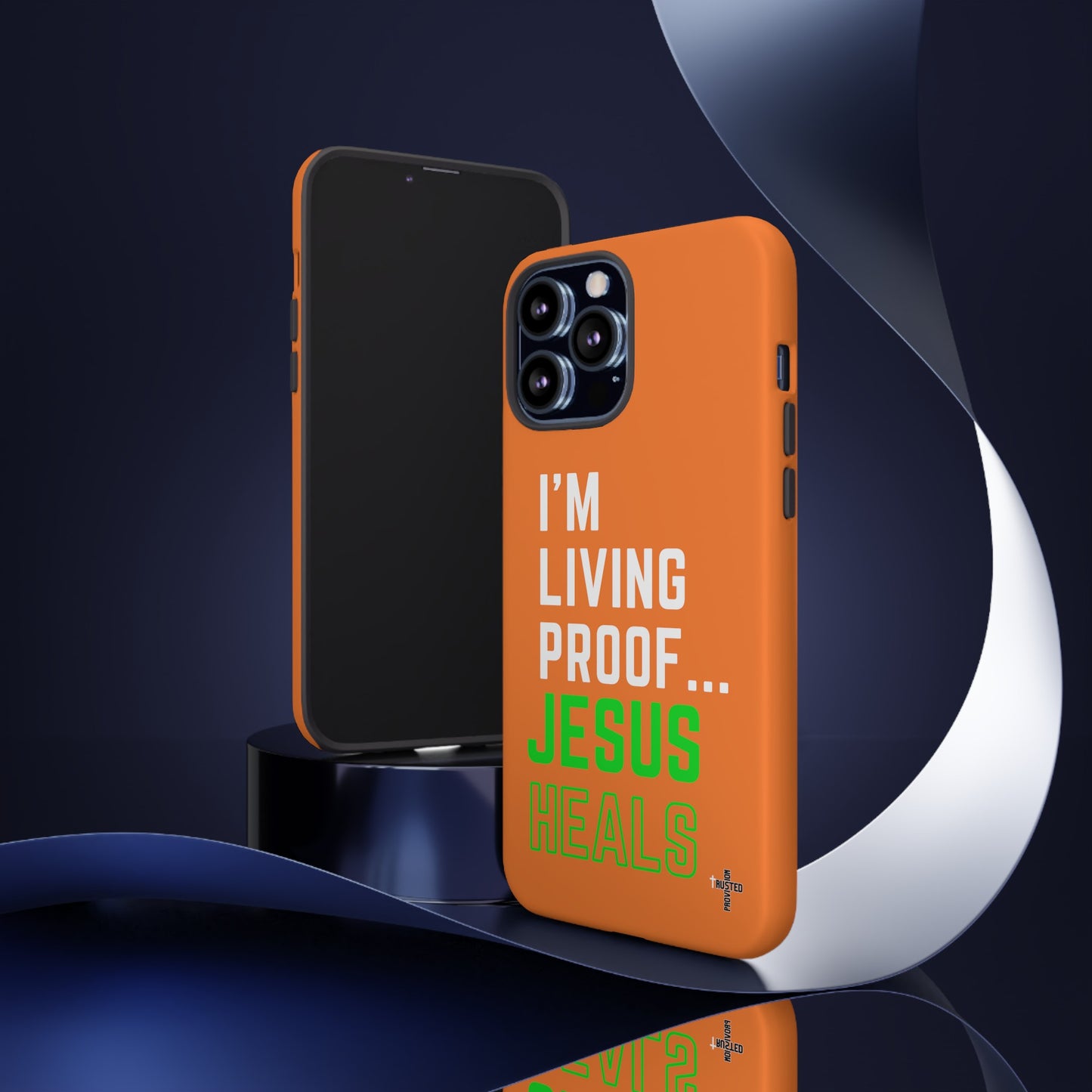 I'm living proof...Jesus Heals- Tough Case (orange)