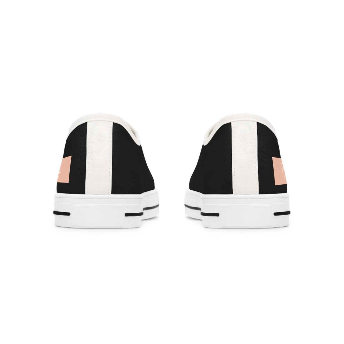 Peace (Phil 4:6)- Women's Low Top Sneakers (black)