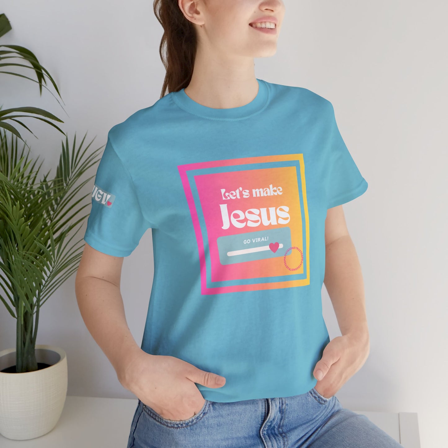 LMJGV: "Let's Make Jesus Go Viral"- Unisex Sleeve T-shirt