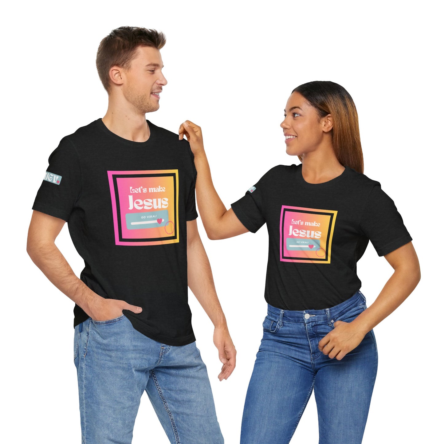 LMJGV: "Let's Make Jesus Go Viral"- Unisex Sleeve T-shirt