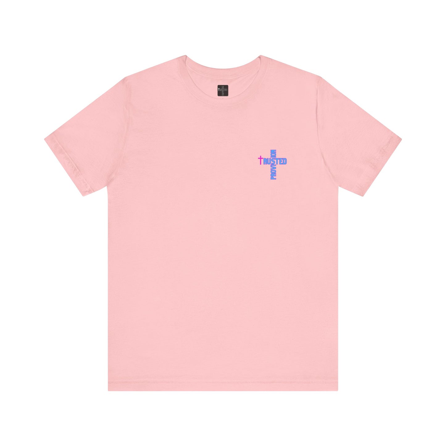 Trusted Provision- Unisex T-shirt (pink/blue logo)