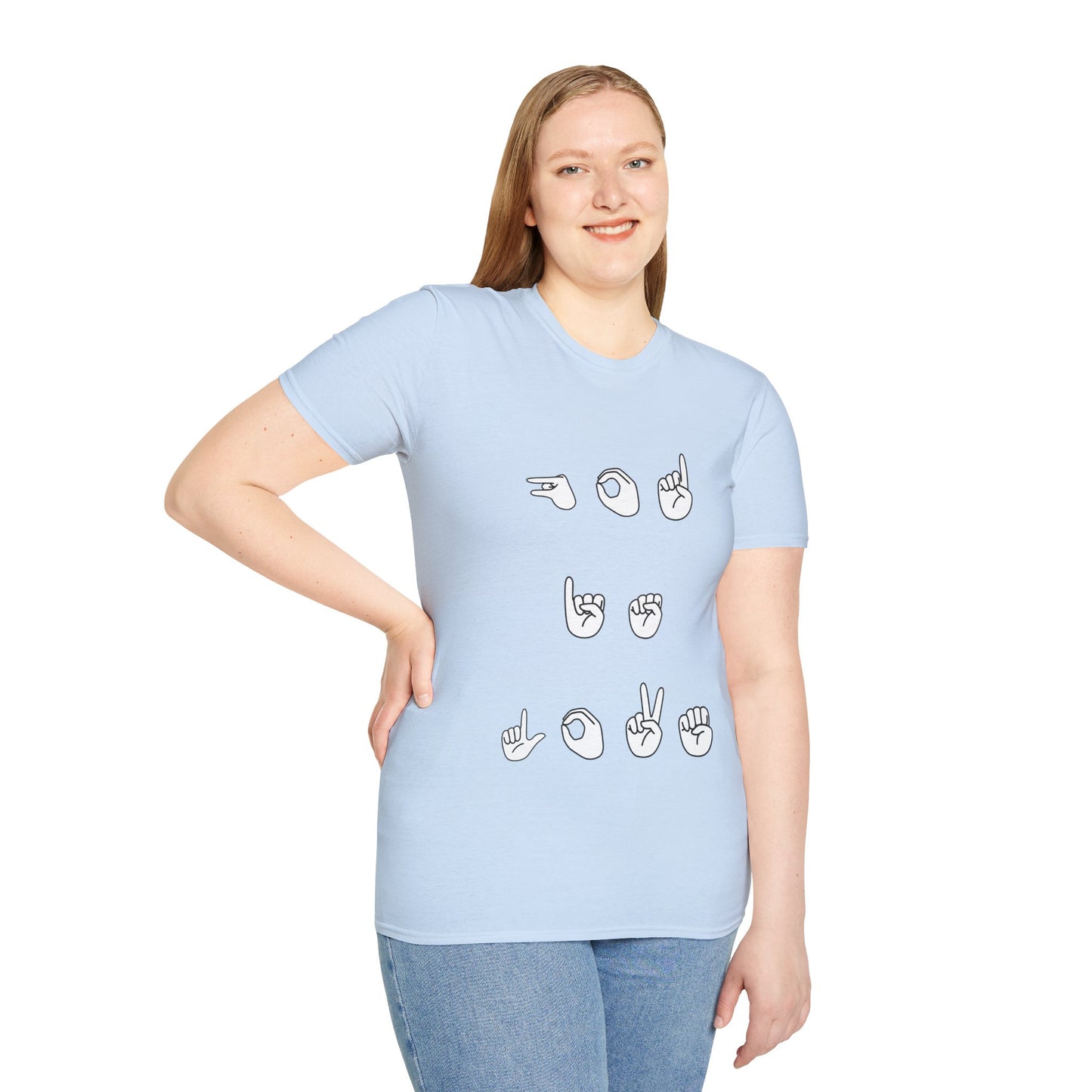 God is Love- Unisex Softstyle T-Shirt (sign language)