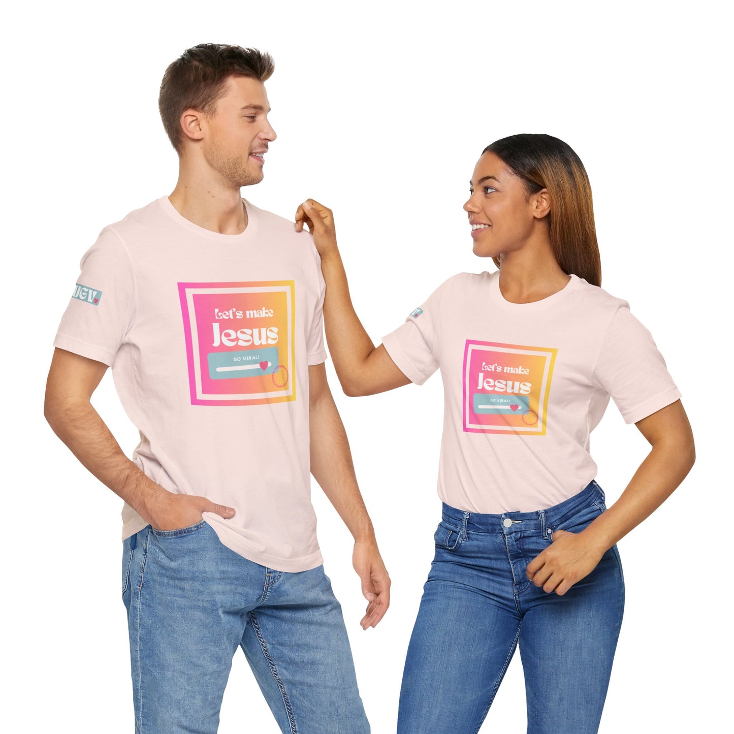 LMJGV: "Let's Make Jesus Go Viral"- Unisex Sleeve T-shirt
