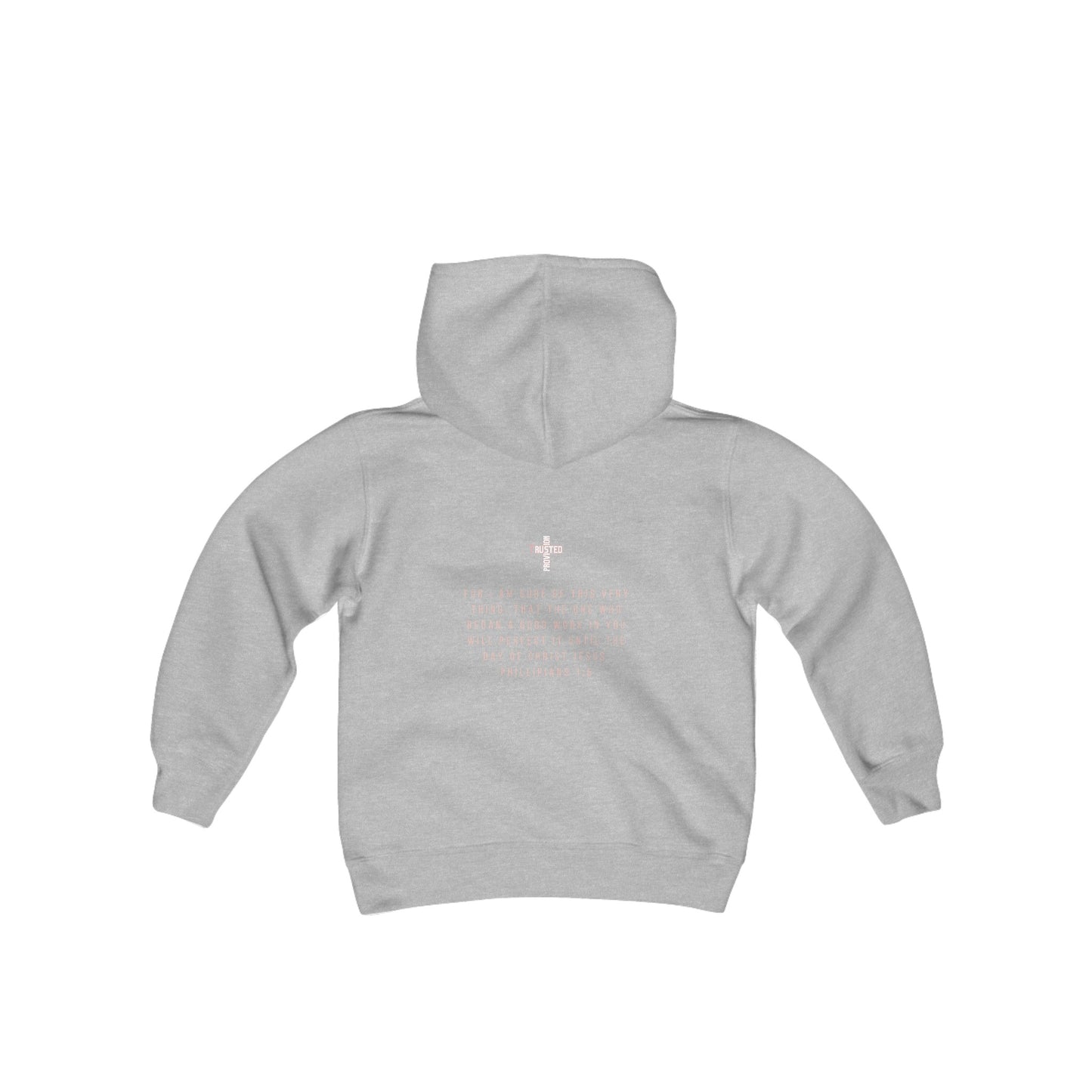 Work in Progress...- Youth Hoodie (rose letters)