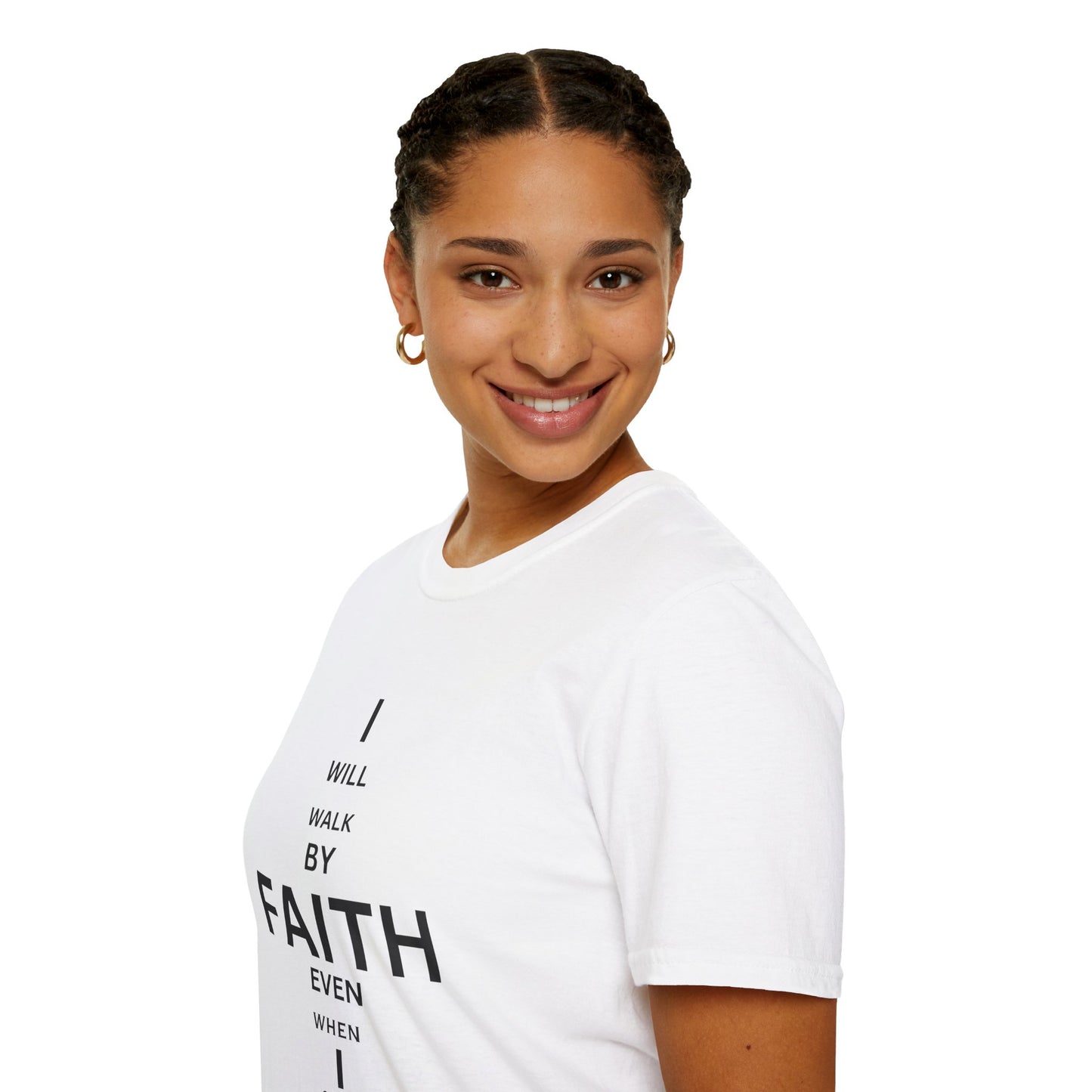 I will walk by FAITH- Unisex Softstyle T-Shirt