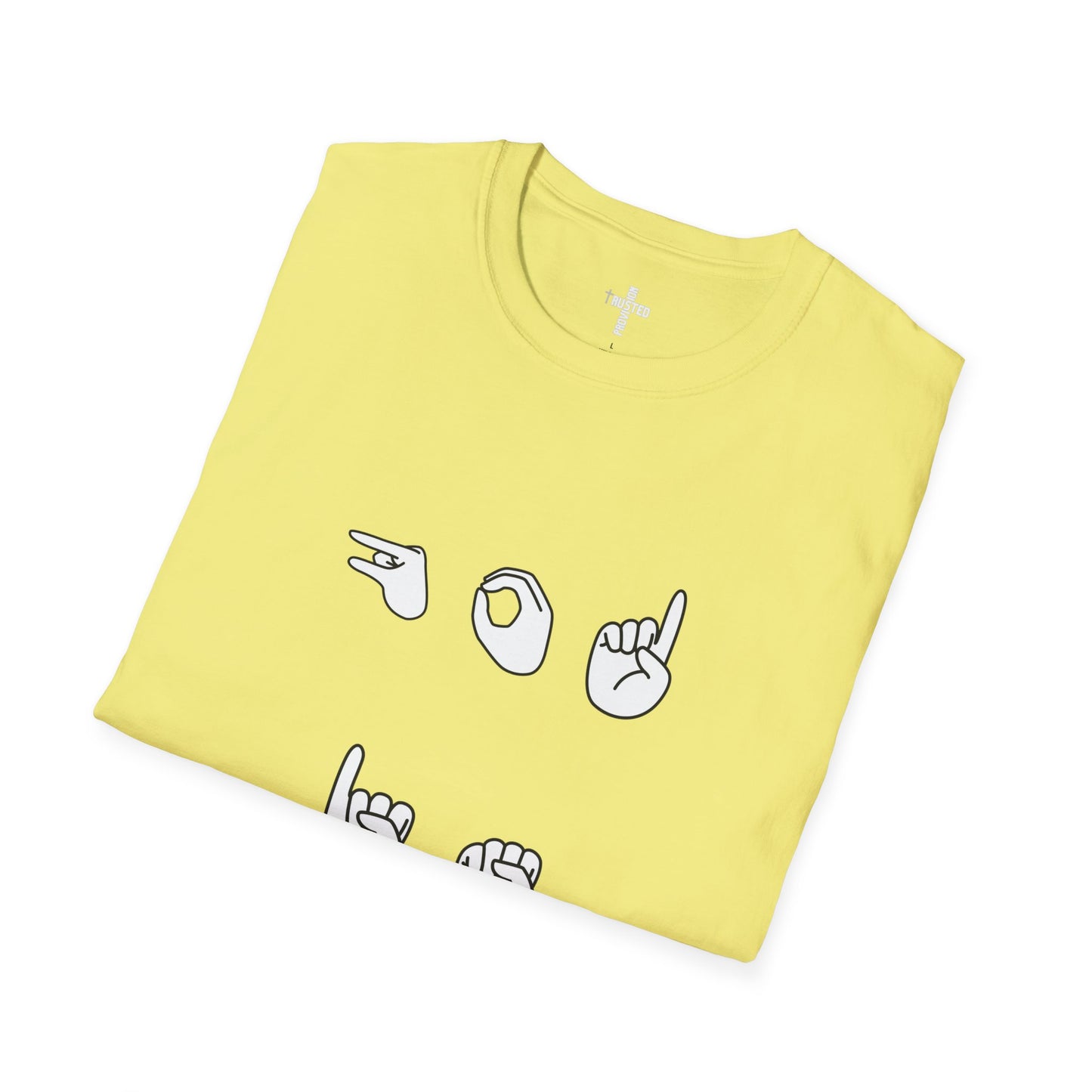 God is Love- Unisex Softstyle T-Shirt (sign language)