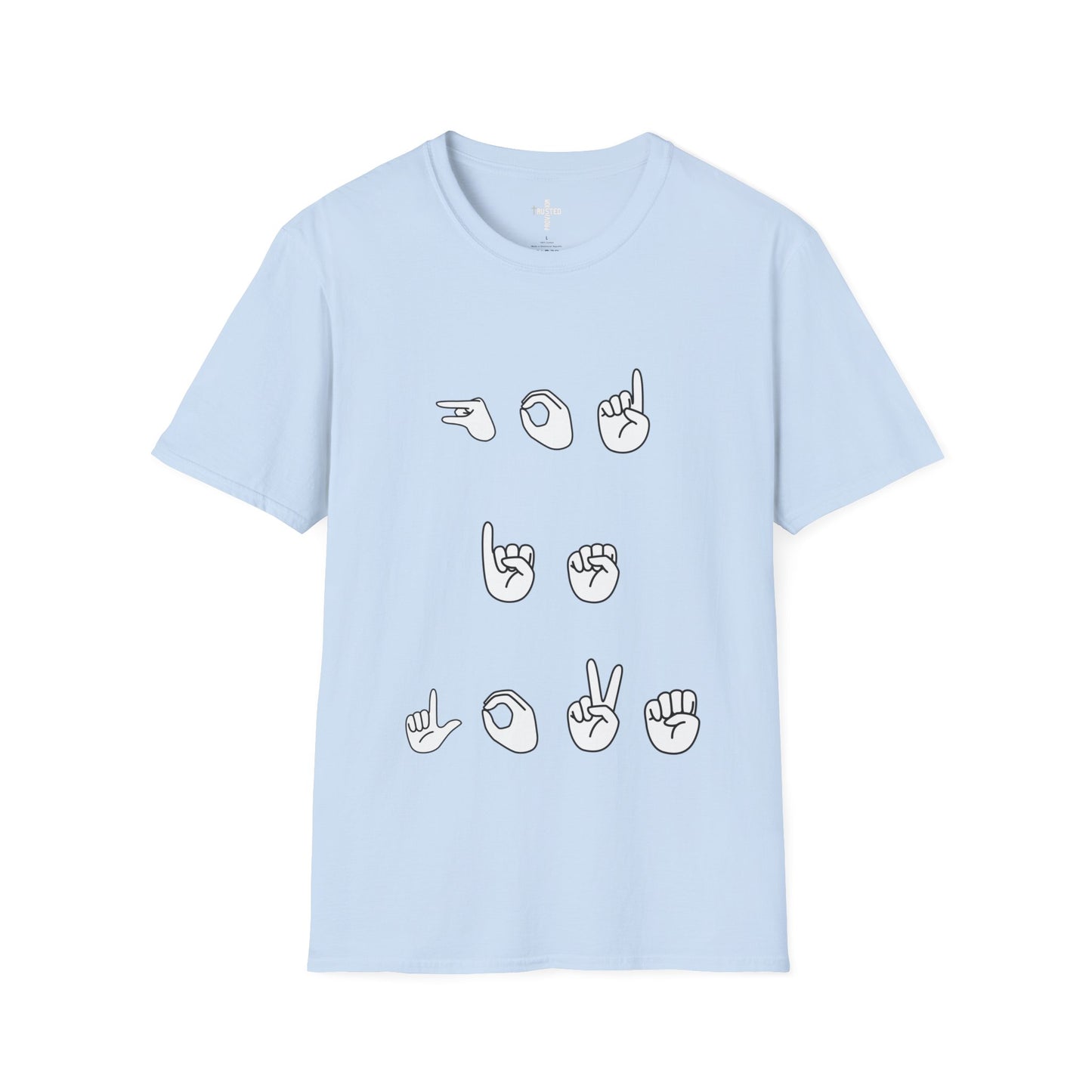 God is Love- Unisex Softstyle T-Shirt (sign language)