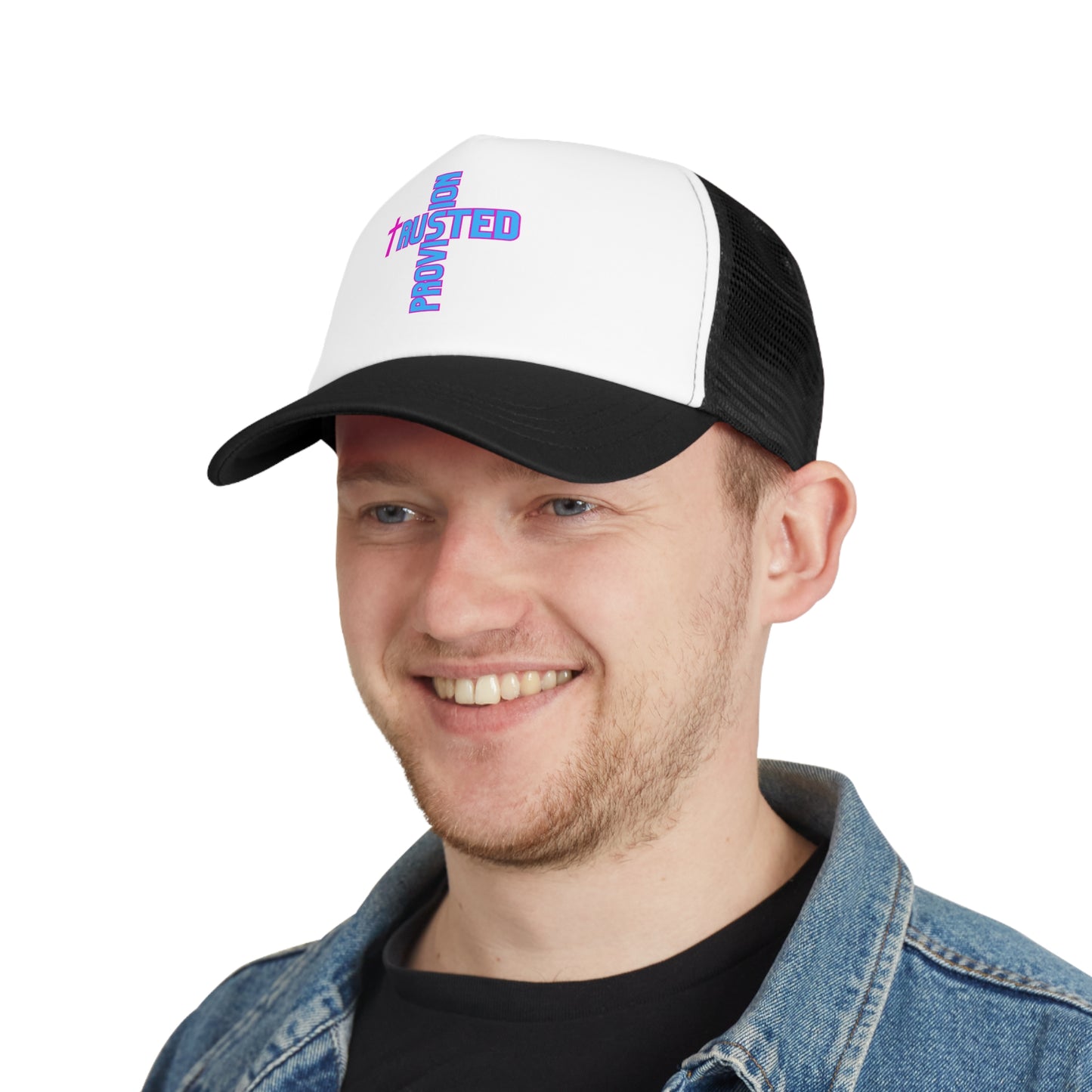 Trusted Provison- Mesh Cap (pink/blue logo)