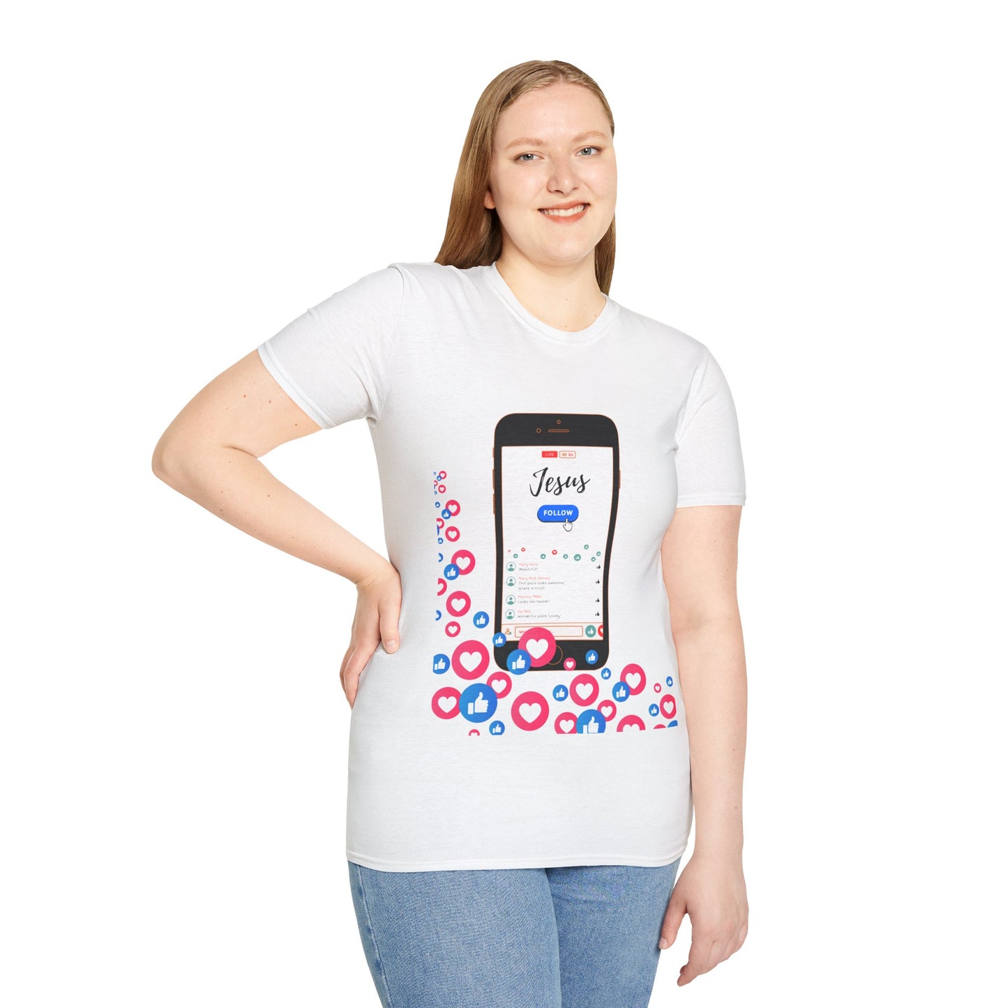 Follow Jesus- Women's Softstyle T-Shirt