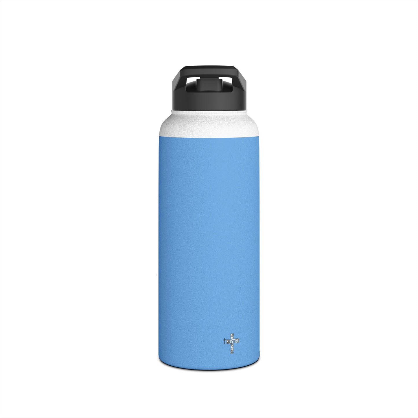 I'm living proof...Jesus Heals- 32 oz Stainless Steel Bottle (baby blue)
