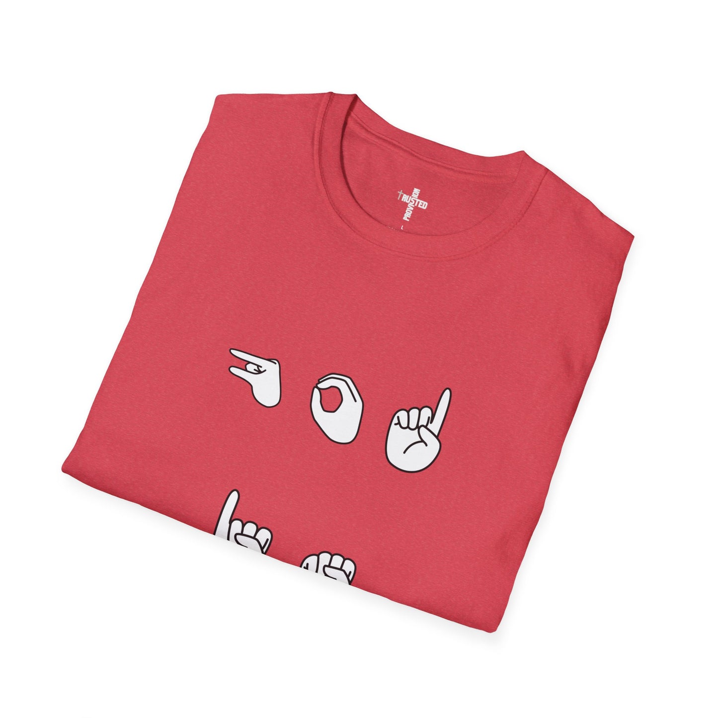 God is Love- Unisex Softstyle T-Shirt (sign language)