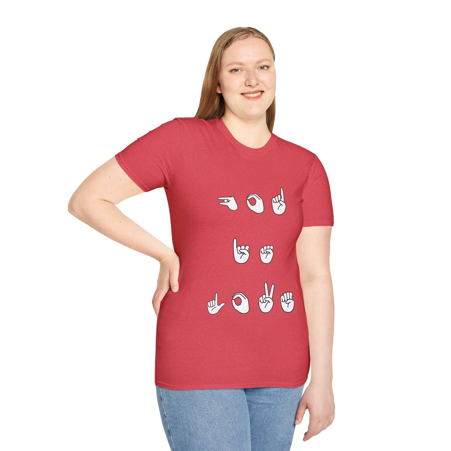 God is Love- Unisex Softstyle T-Shirt (sign language)