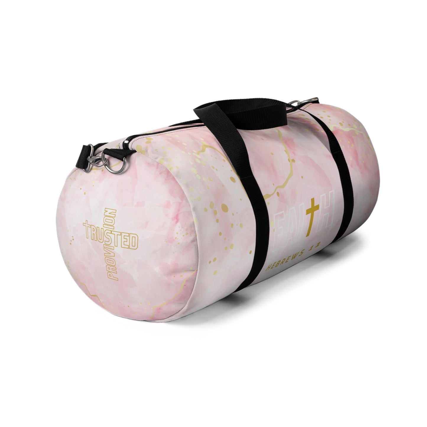 FAITH/Hebrews 11- Duffel Bag (pink marble)