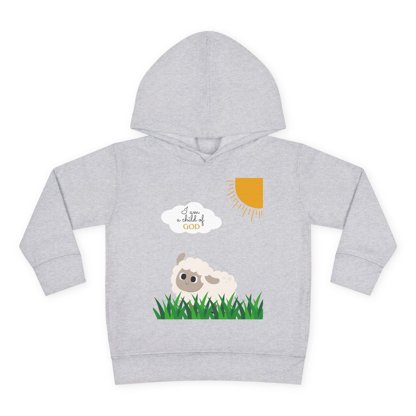 I am a child of God- Toddler Pullover Fleece Hoodie (adorable sheep)