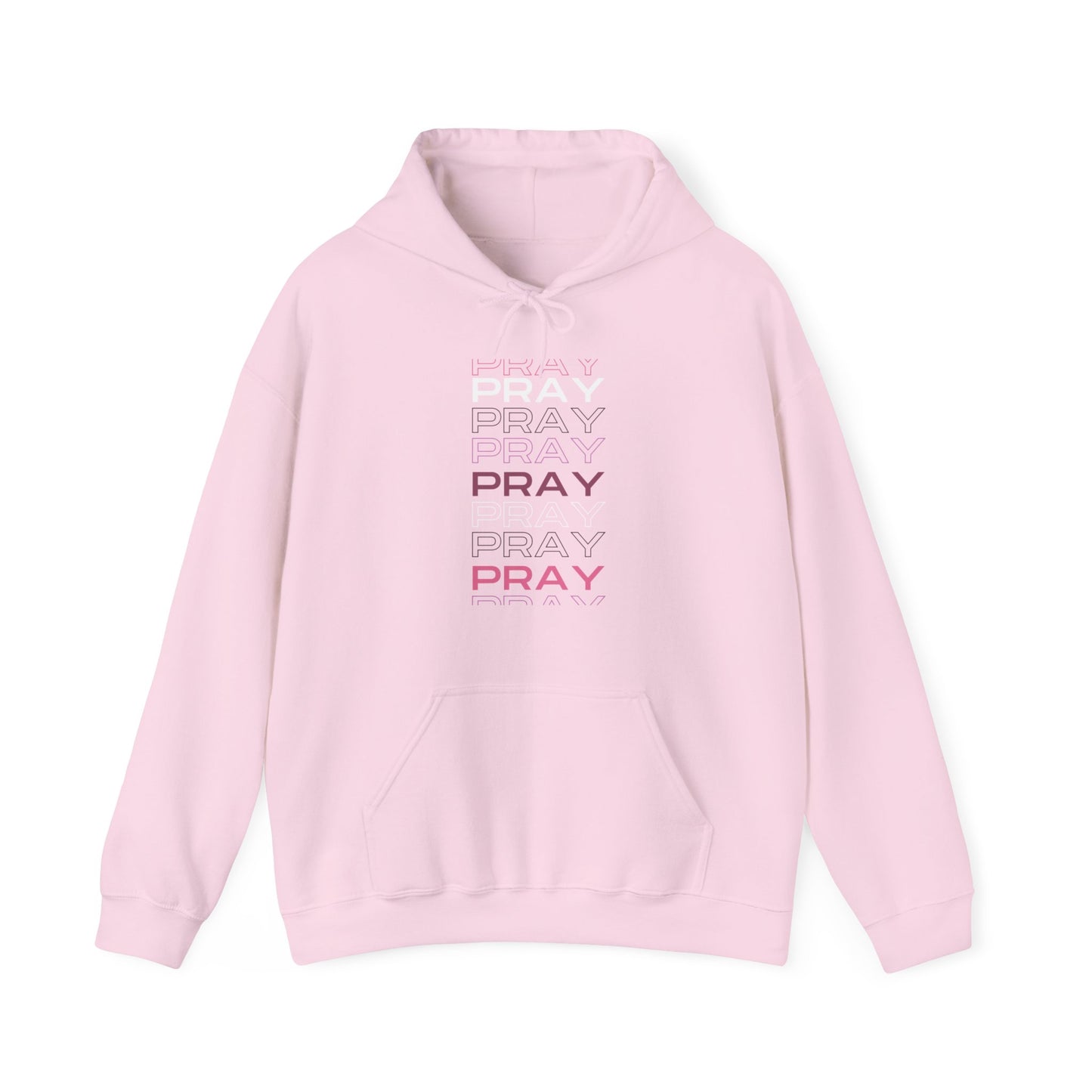 Pray- Unisex Hoodie (white & gray letters)