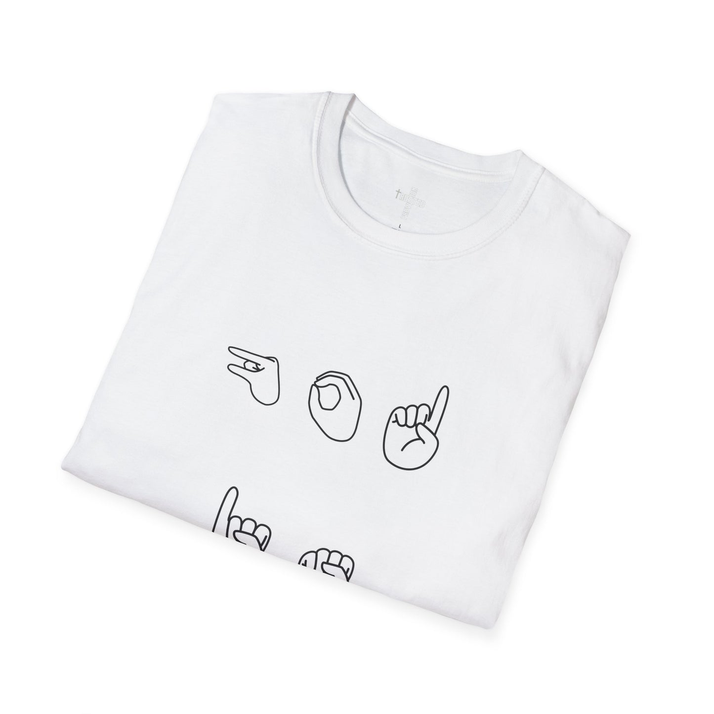 God is Love- Unisex Softstyle T-Shirt (sign language)