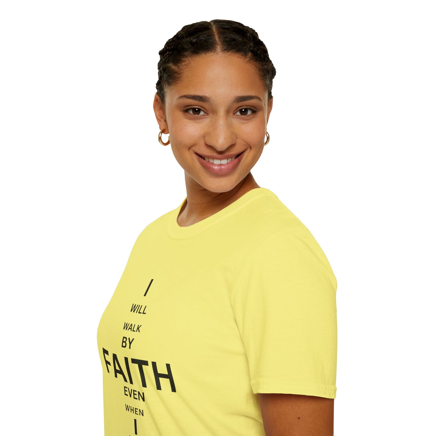 I will walk by FAITH- Unisex Softstyle T-Shirt