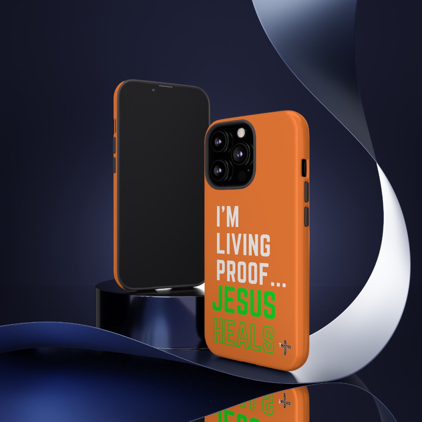 I'm living proof...Jesus Heals- Tough Case (orange)