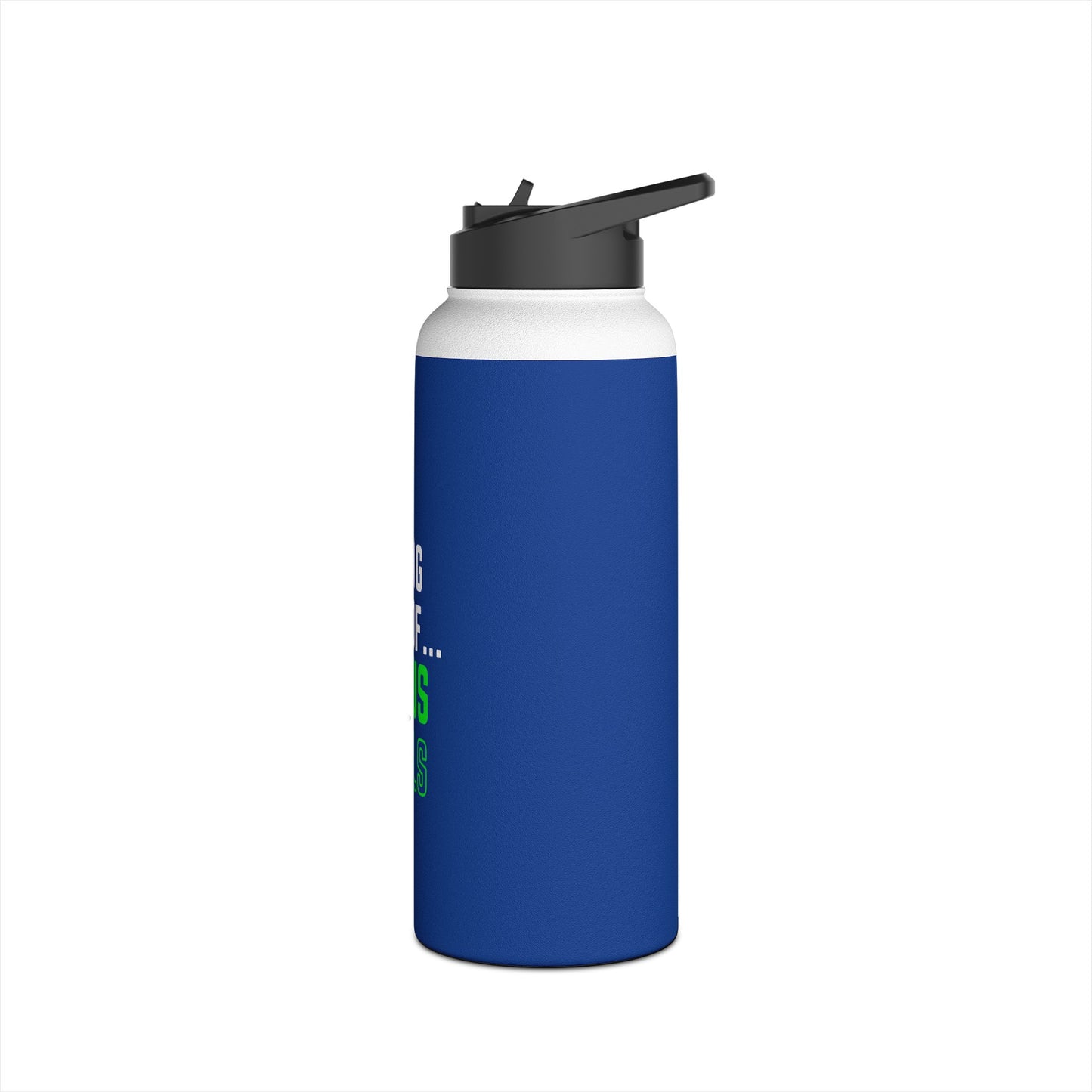 I'm living proof...Jesus Heals- 32 oz Stainless Steel Bottle (dark blue)