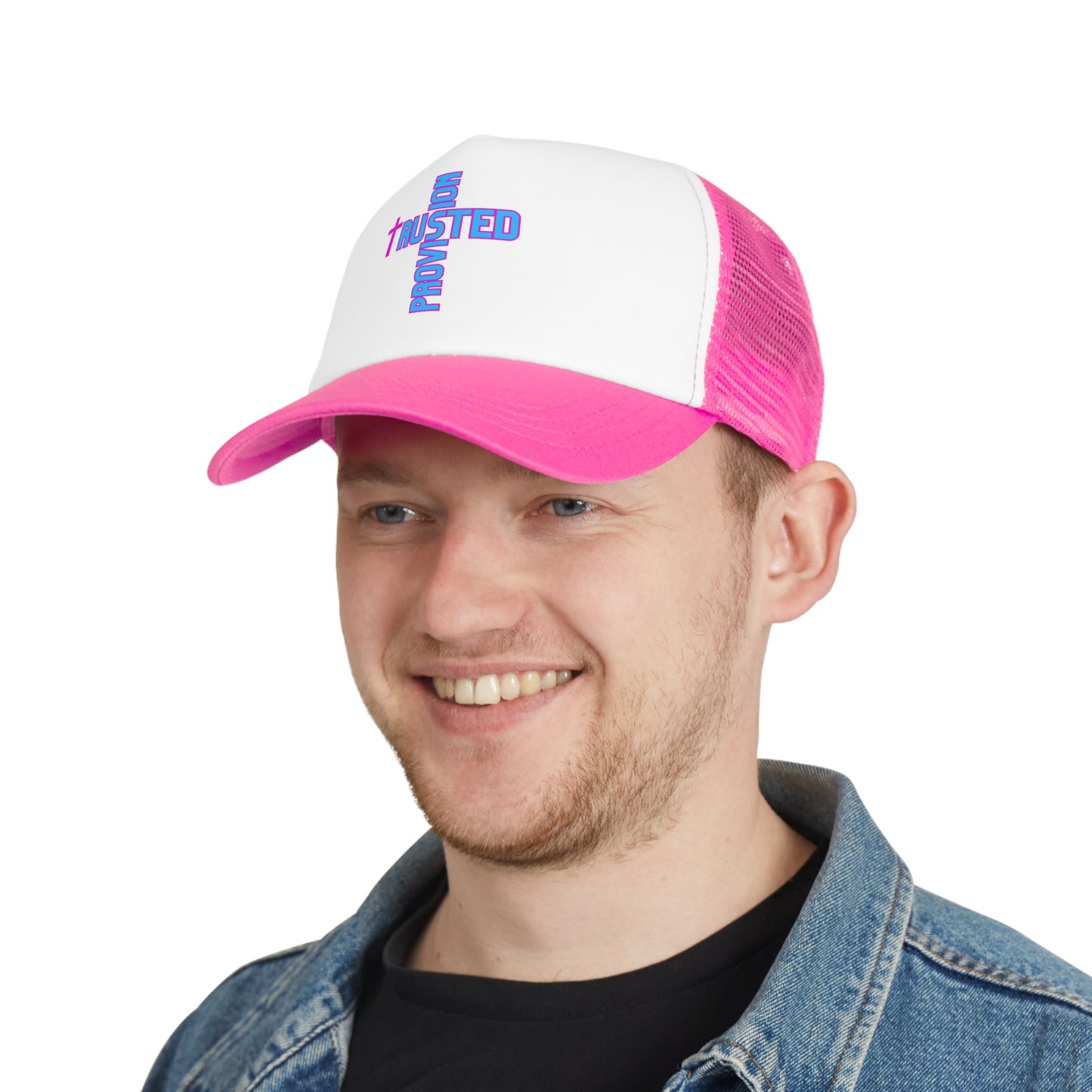 Trusted Provison- Mesh Cap (pink/blue logo)