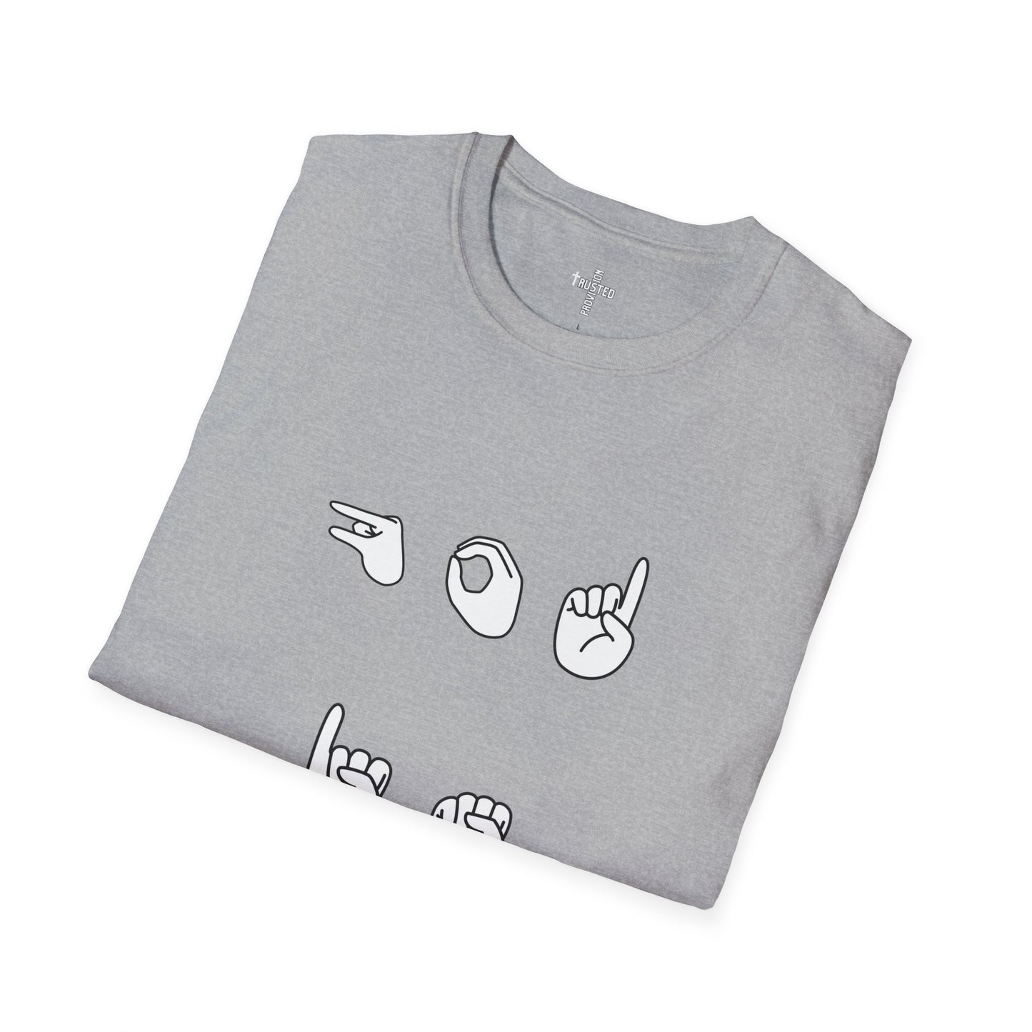 God is Love- Unisex Softstyle T-Shirt (sign language)