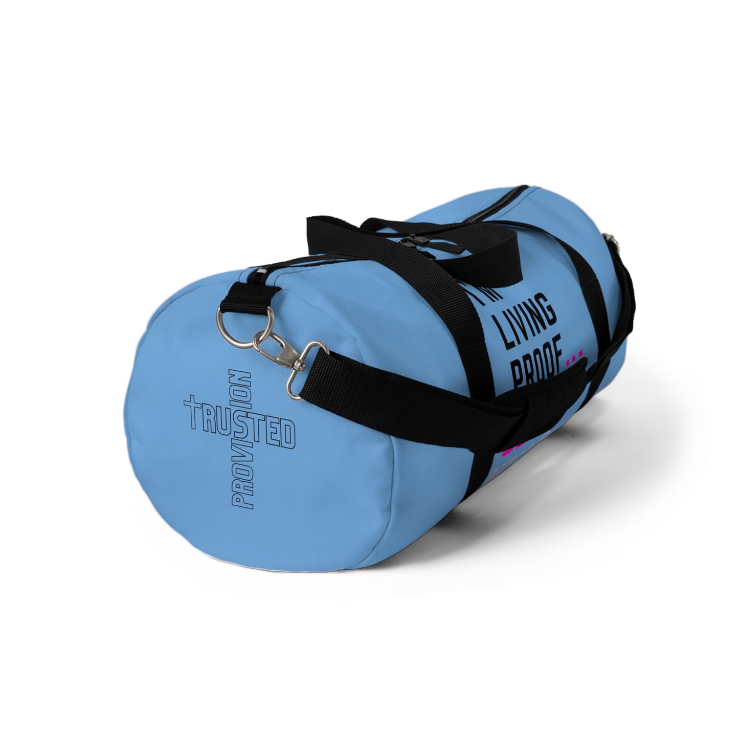 I'm living proof...Jesus Heals - Duffel Bag (light blue)