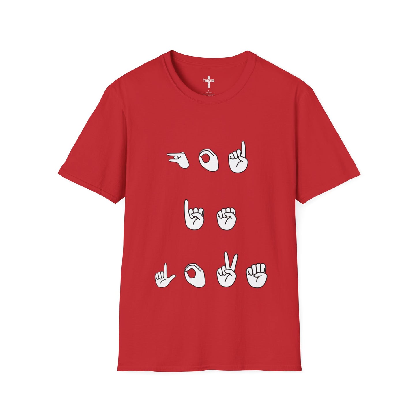 God is Love- Unisex Softstyle T-Shirt (sign language)