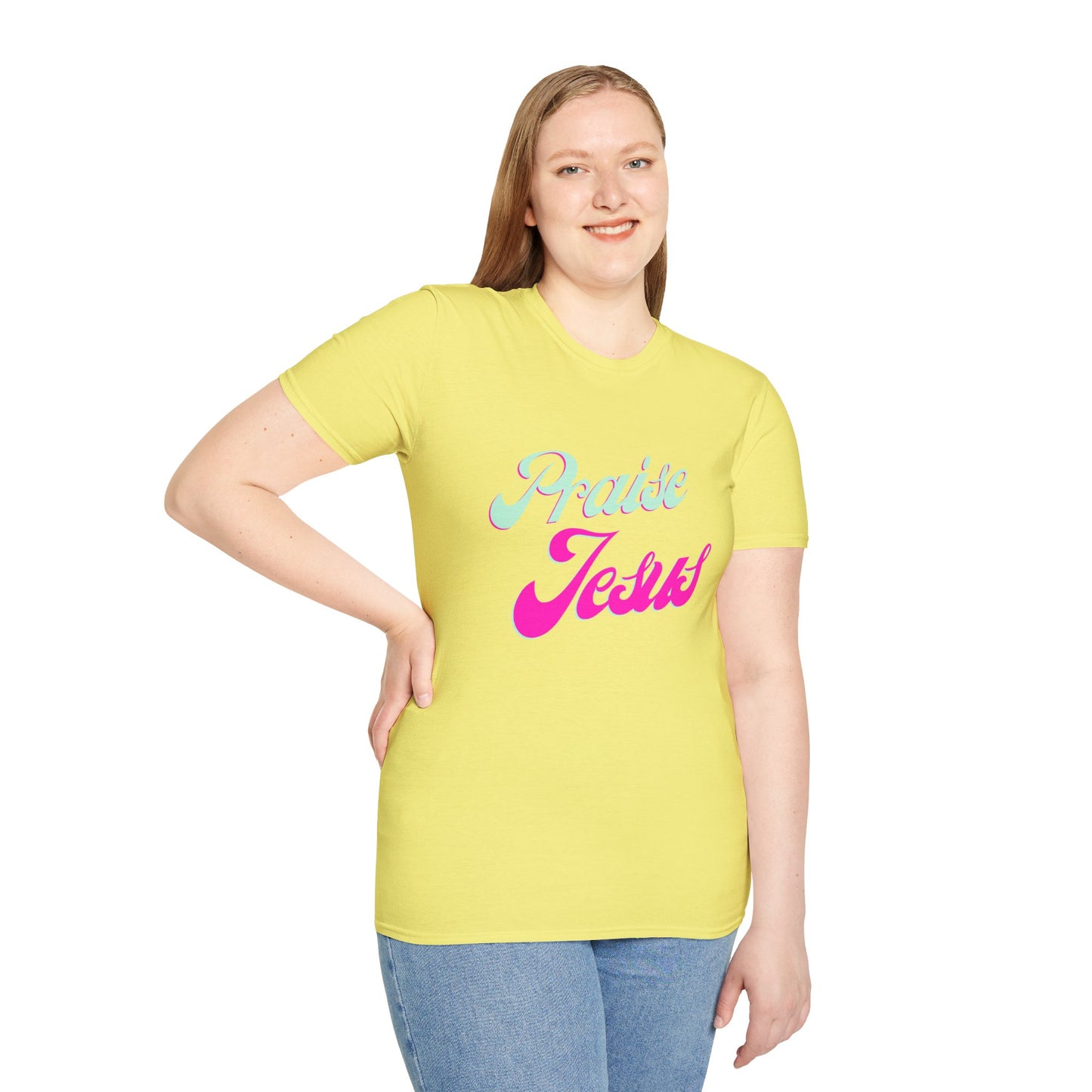 Praise Jesus- Women's Softstyle t-shirt