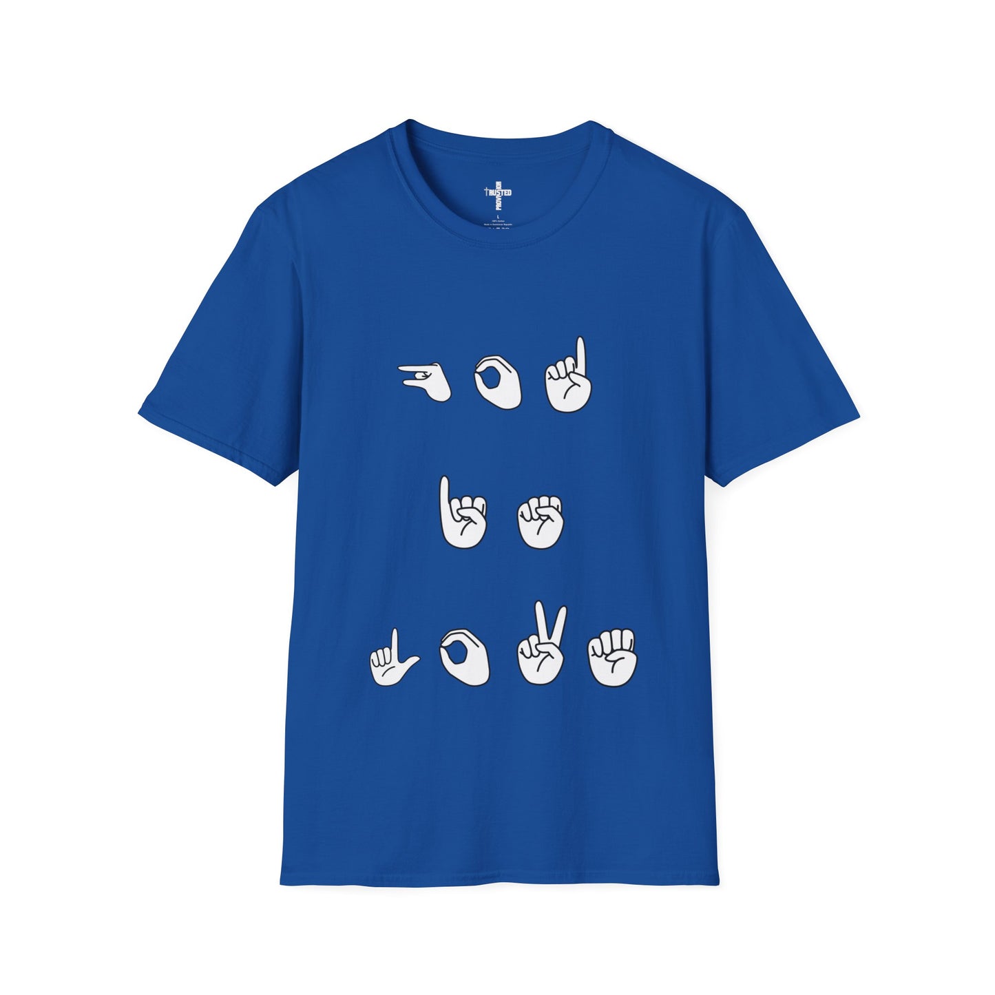 God is Love- Unisex Softstyle T-Shirt (sign language)