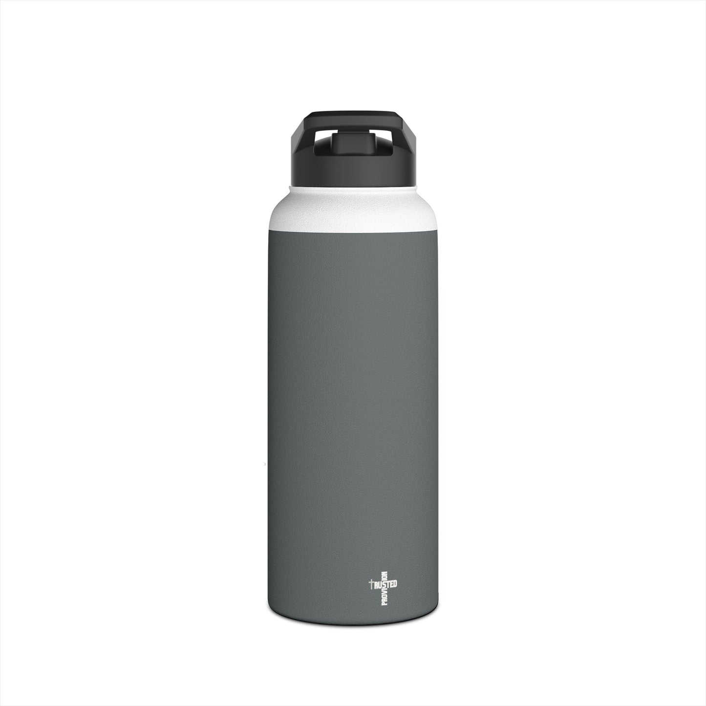 I'm living proof...Jesus Heals- 32 oz Stainless Steel Bottle (dark grey)