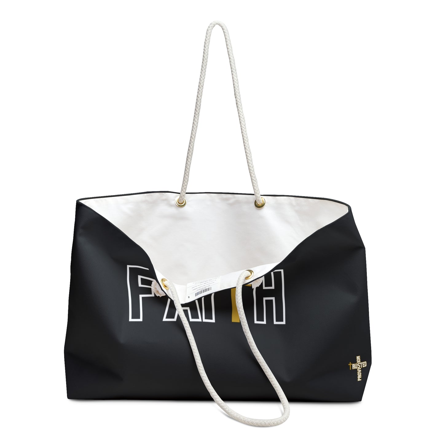 FAITH/Hebrews 11- Weekender Bag (black/white/gold)