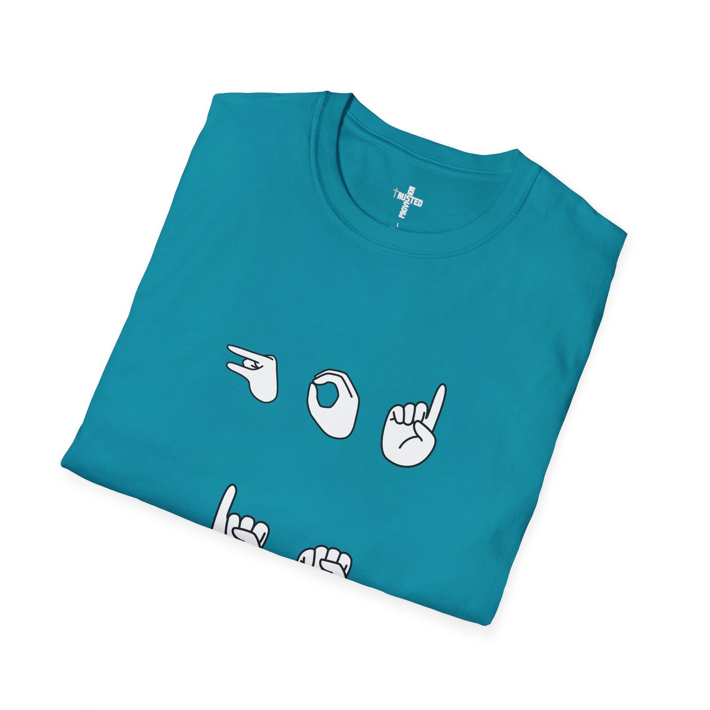 God is Love- Unisex Softstyle T-Shirt (sign language)