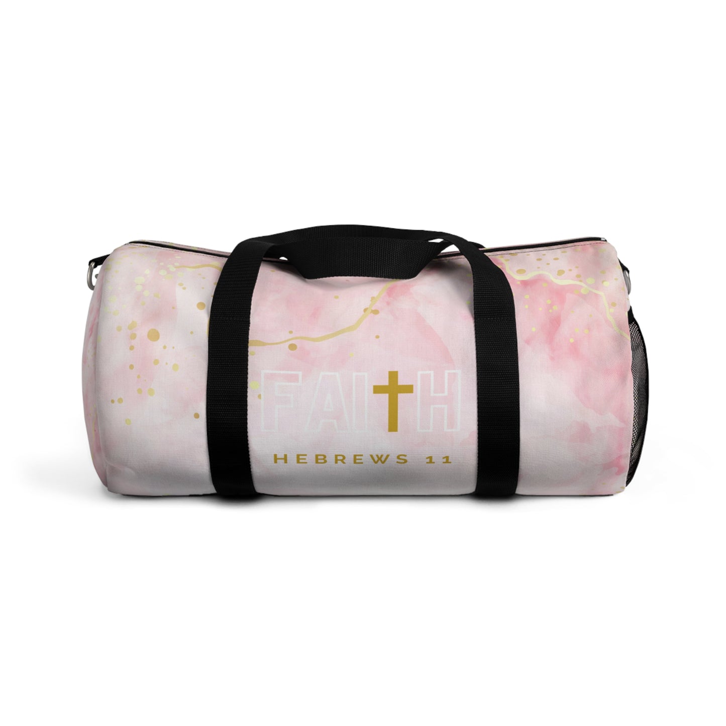 FAITH/Hebrews 11- Duffel Bag (pink marble)