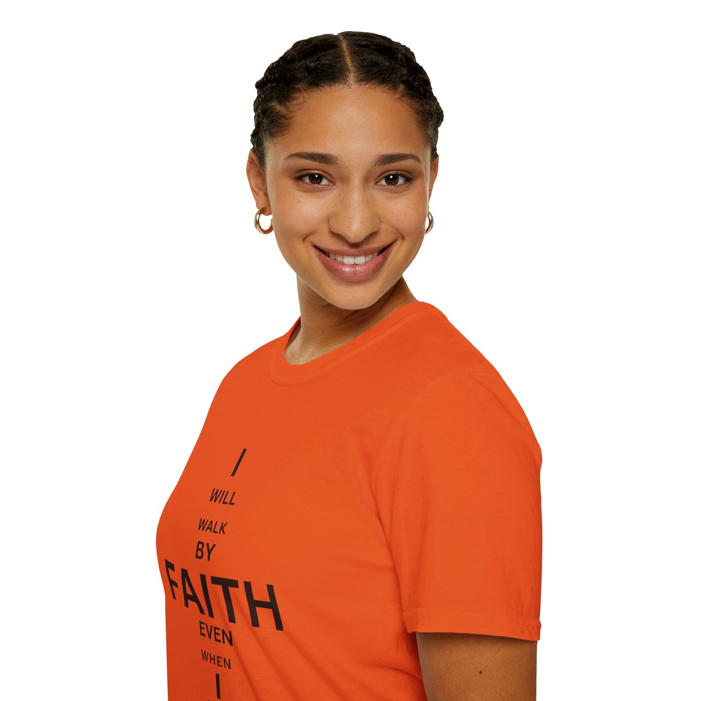 I will walk by FAITH- Unisex Softstyle T-Shirt
