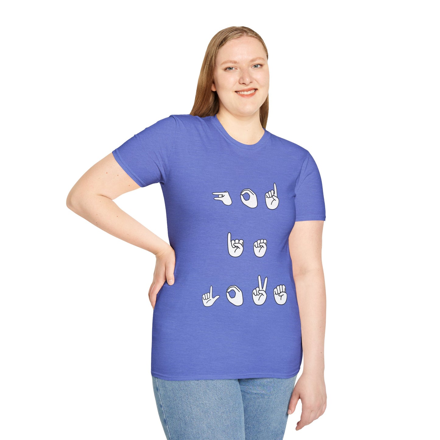 God is Love- Unisex Softstyle T-Shirt (sign language)