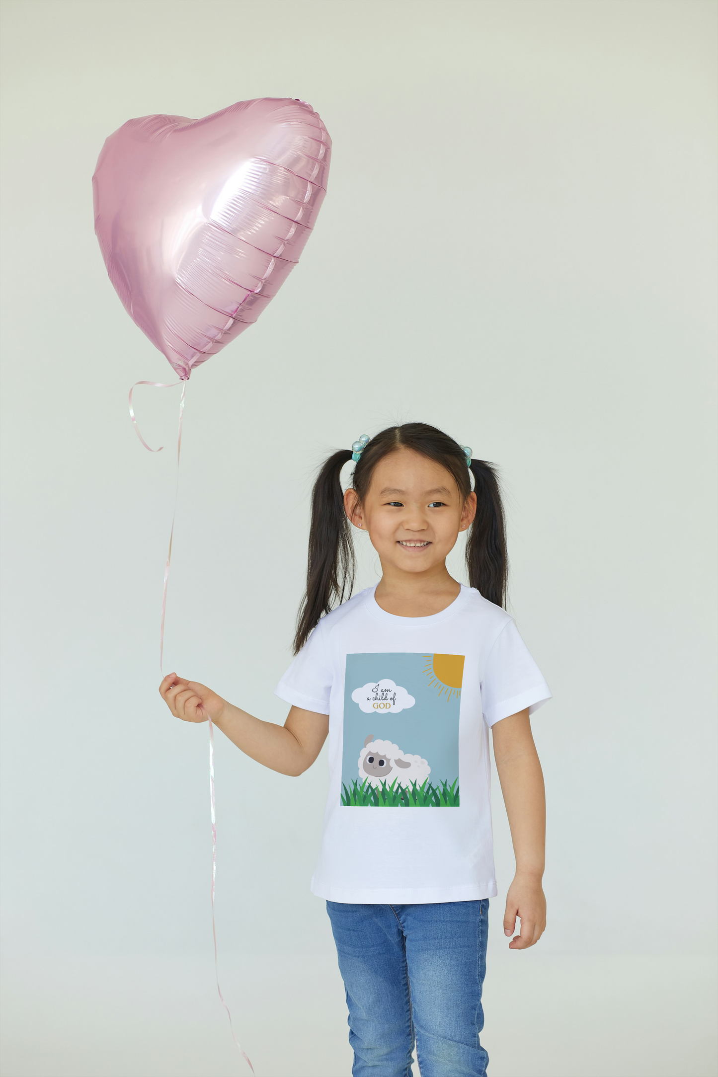I am a child of God- Kids t-shirt (adorable sheep)