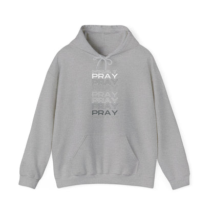Pray- Unisex Hoodie (white & gray letters)