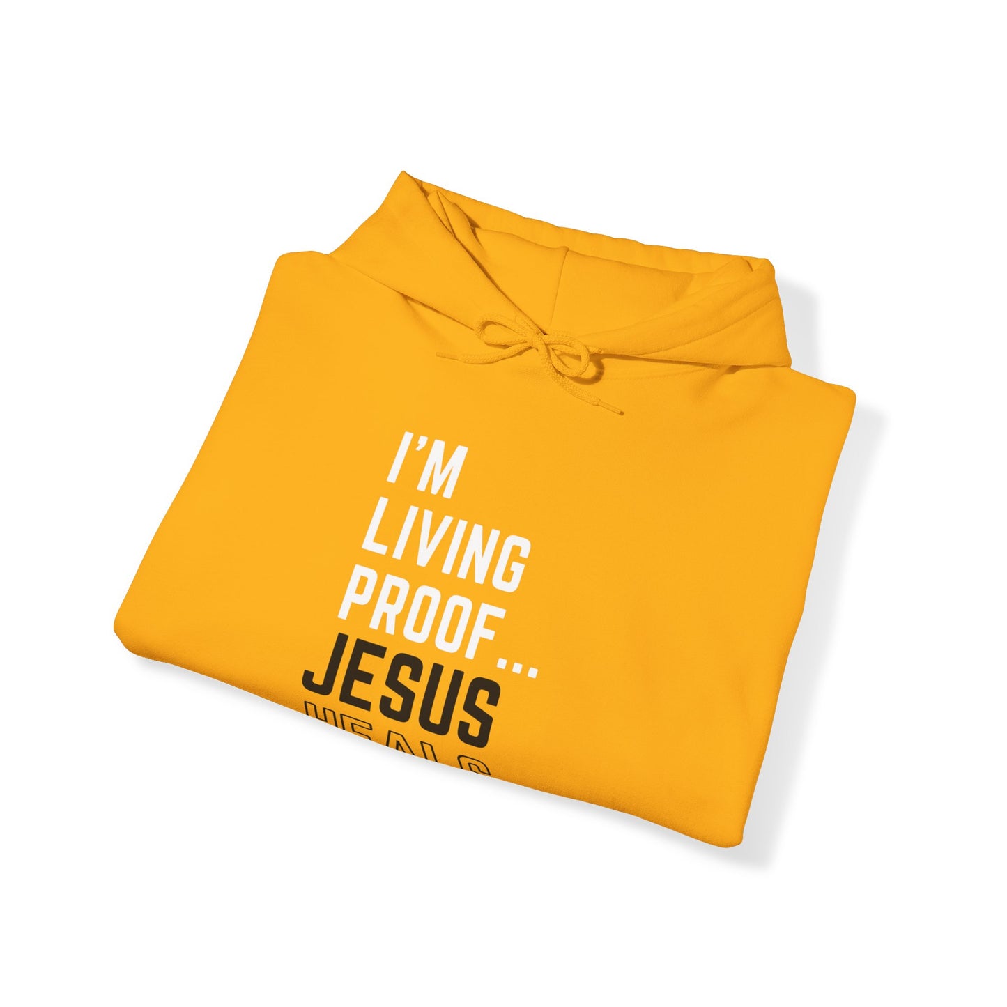 I am living proof...Jesus Heals- Unisex Hoodie