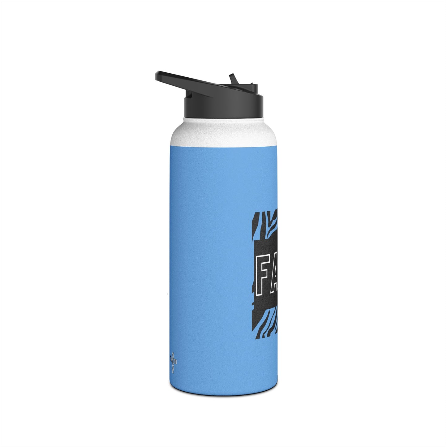 FAITH/Hebrews 11- Stainless Steel Bottle (baby blue/zebra)