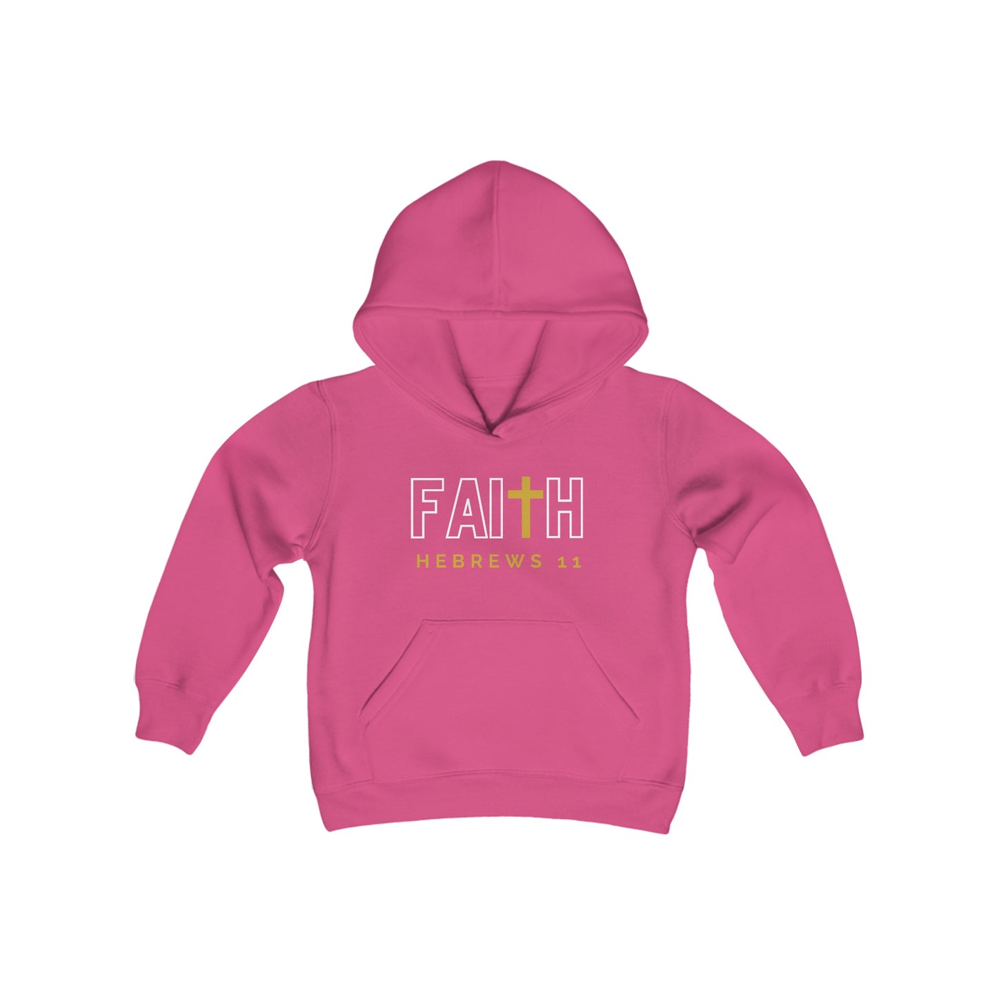 FAITH/Hebrews 11- Youth Hoodie (gold letters)