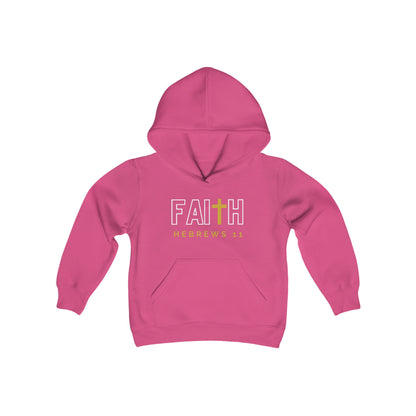 FAITH/Hebrews 11- Youth Hoodie (gold letters)