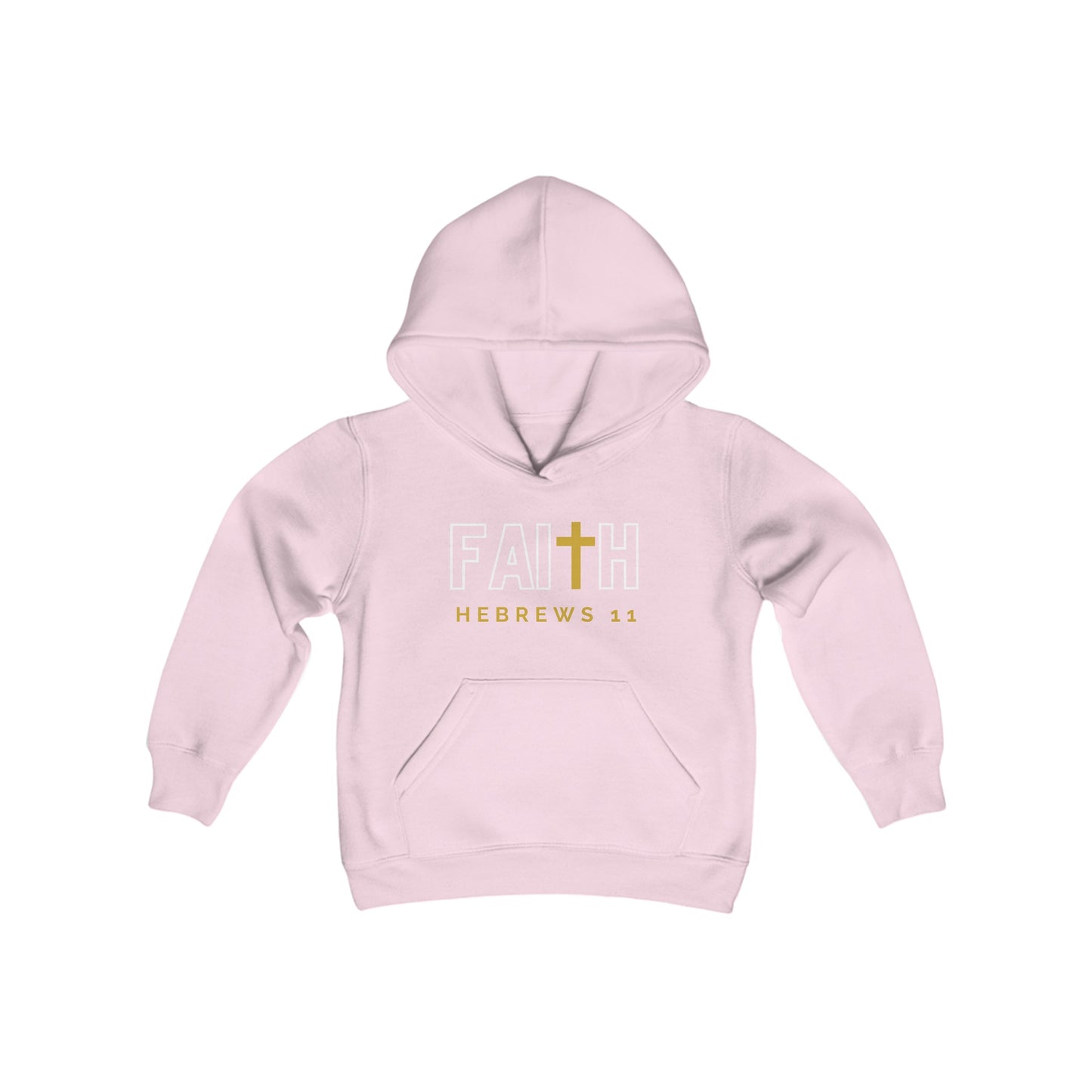 FAITH/Hebrews 11- Youth Hoodie (gold letters)