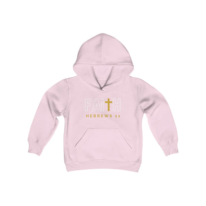 FAITH/Hebrews 11- Youth Hoodie (gold letters)