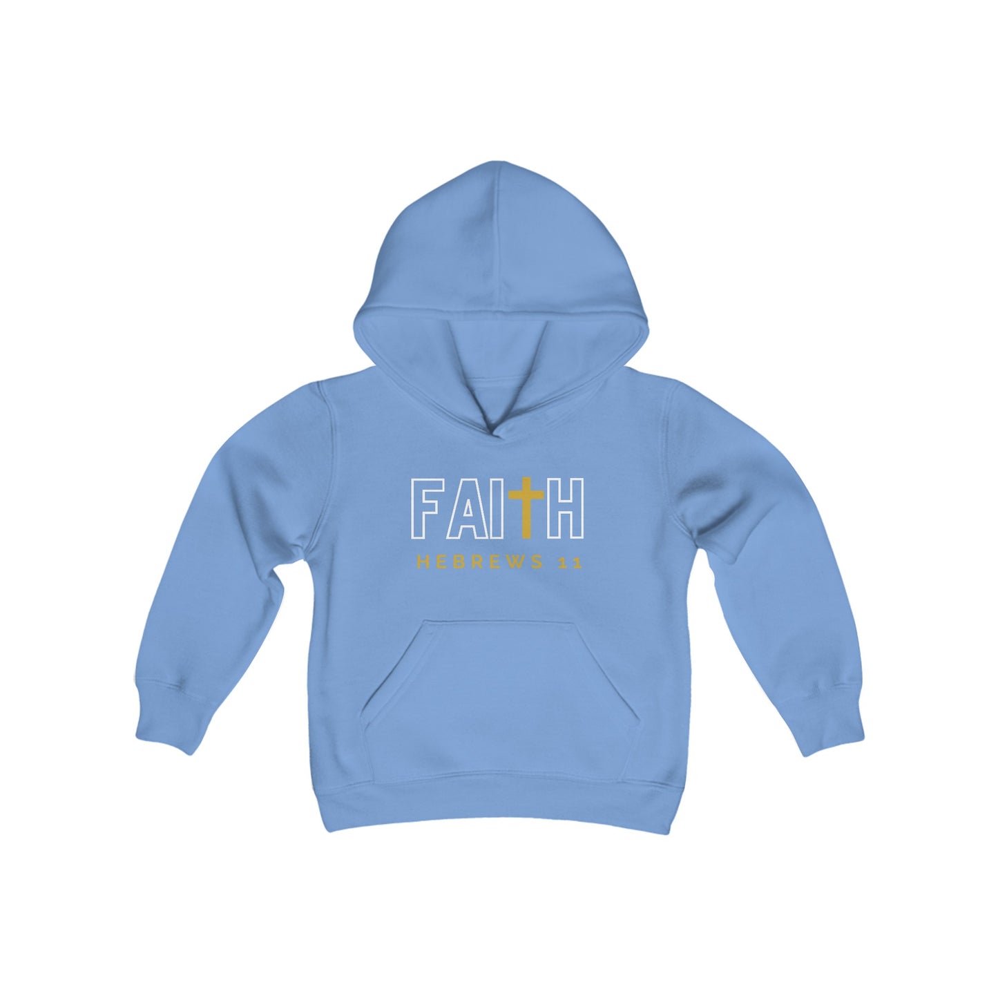 FAITH/Hebrews 11- Youth Hoodie (gold letters)