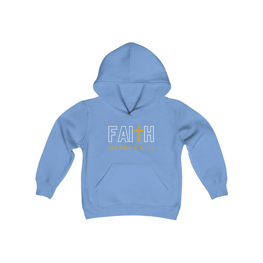 FAITH/Hebrews 11- Youth Hoodie (gold letters)