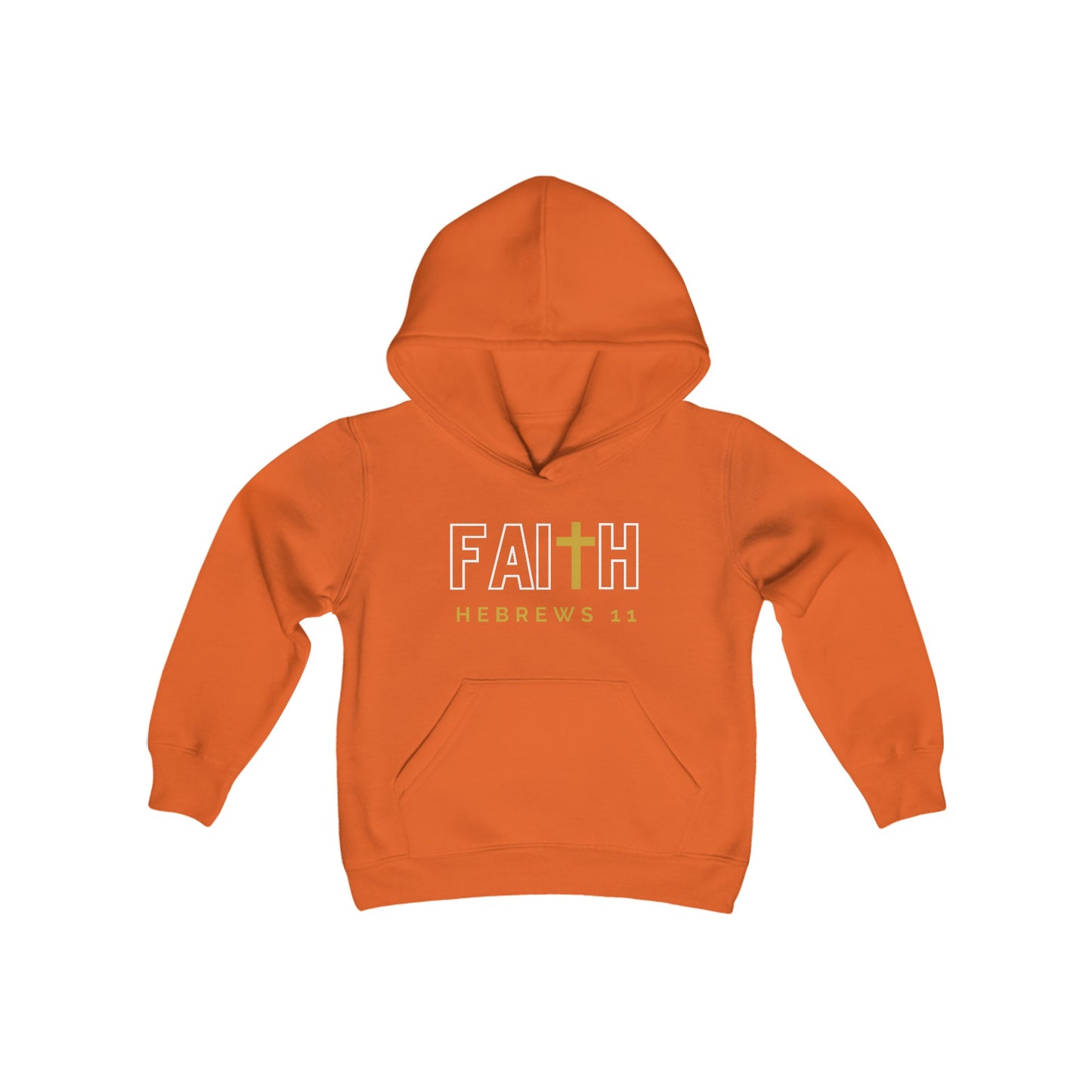 FAITH/Hebrews 11- Youth Hoodie (gold letters)