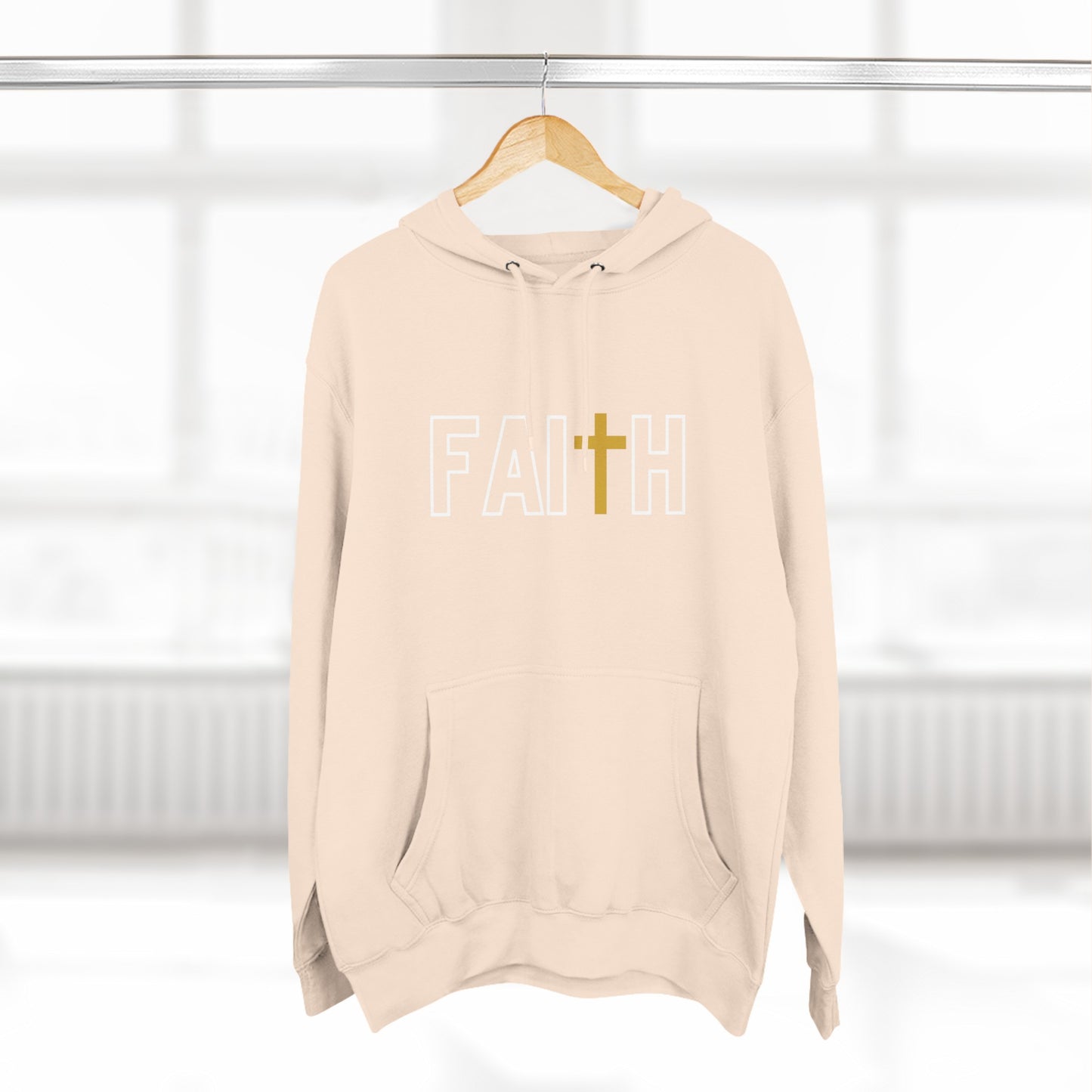 FAITH/Hebrews 11- Unisex Premium Pullover Hoodie (gold)