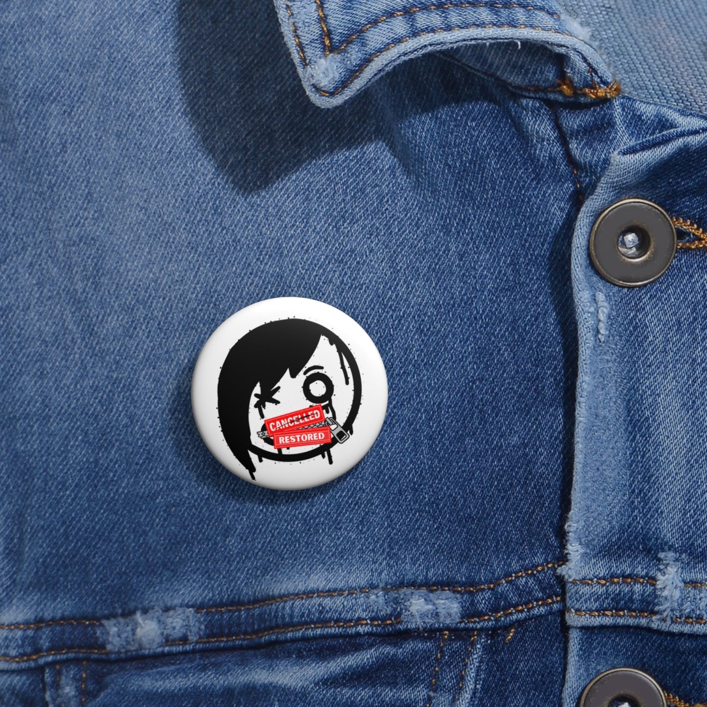 Emo Kid: Cancelled/Restored- Pin Button